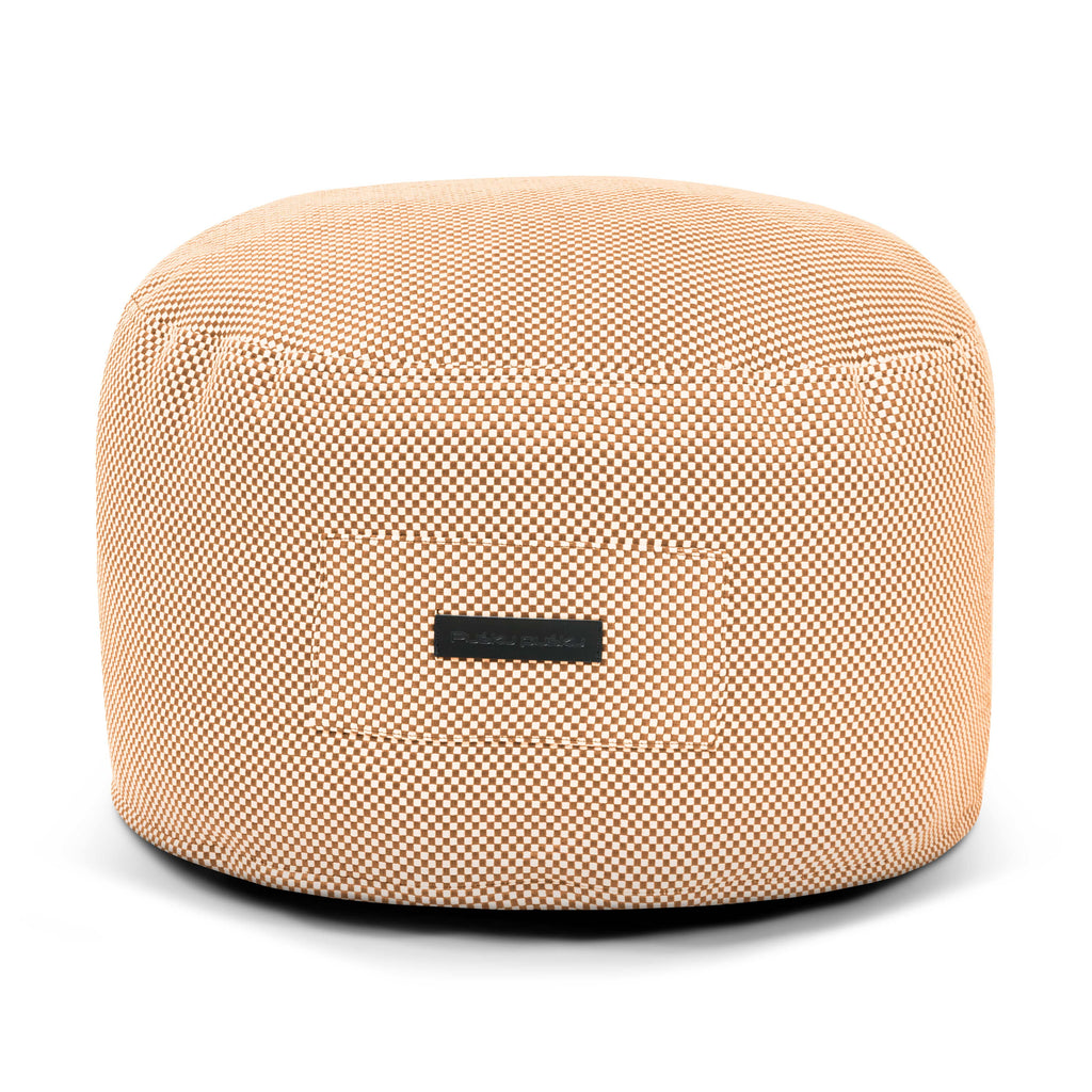 Petit Pouf de Jardin Orange Mandarine