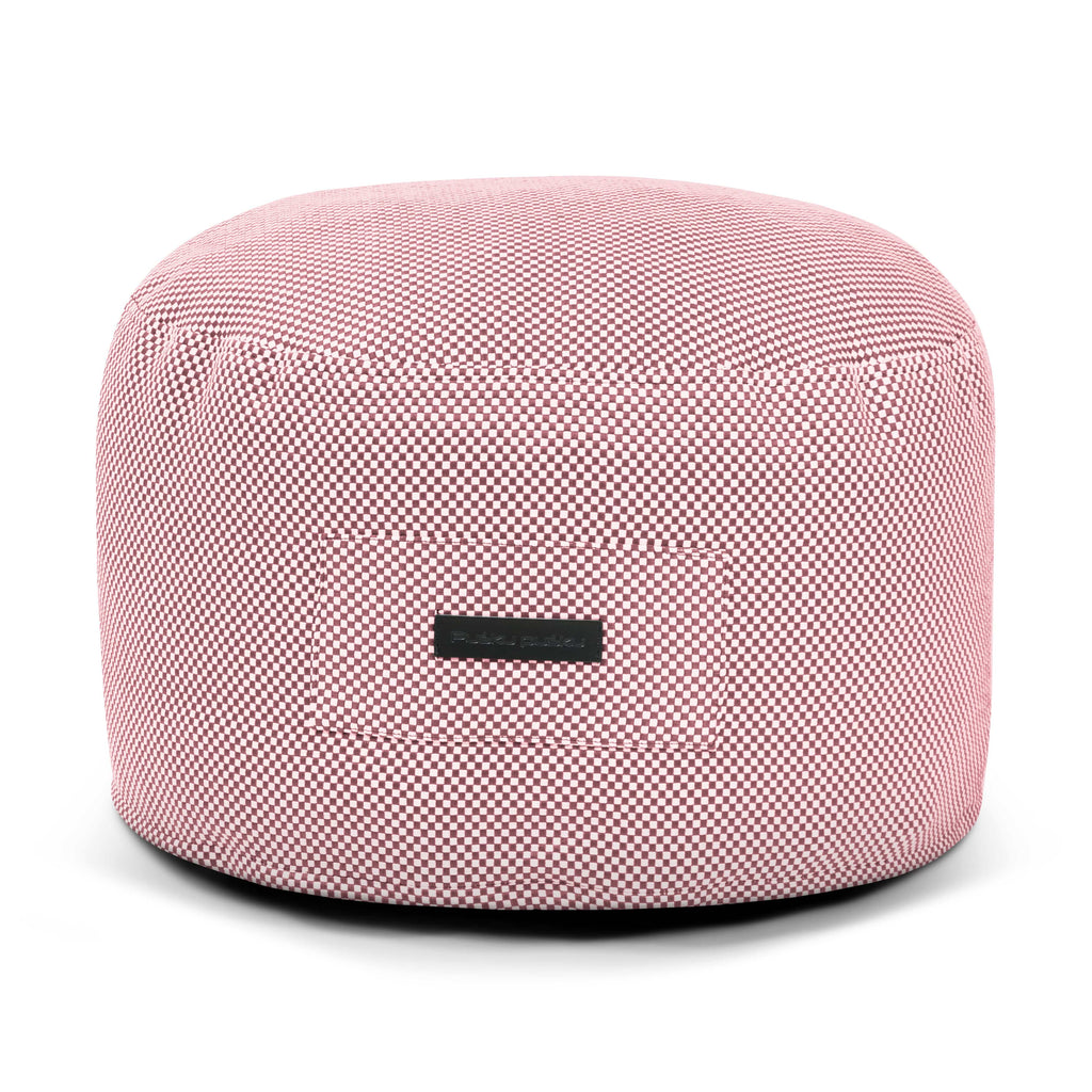Petit Pouf de Jardin Rouge Bordeaux