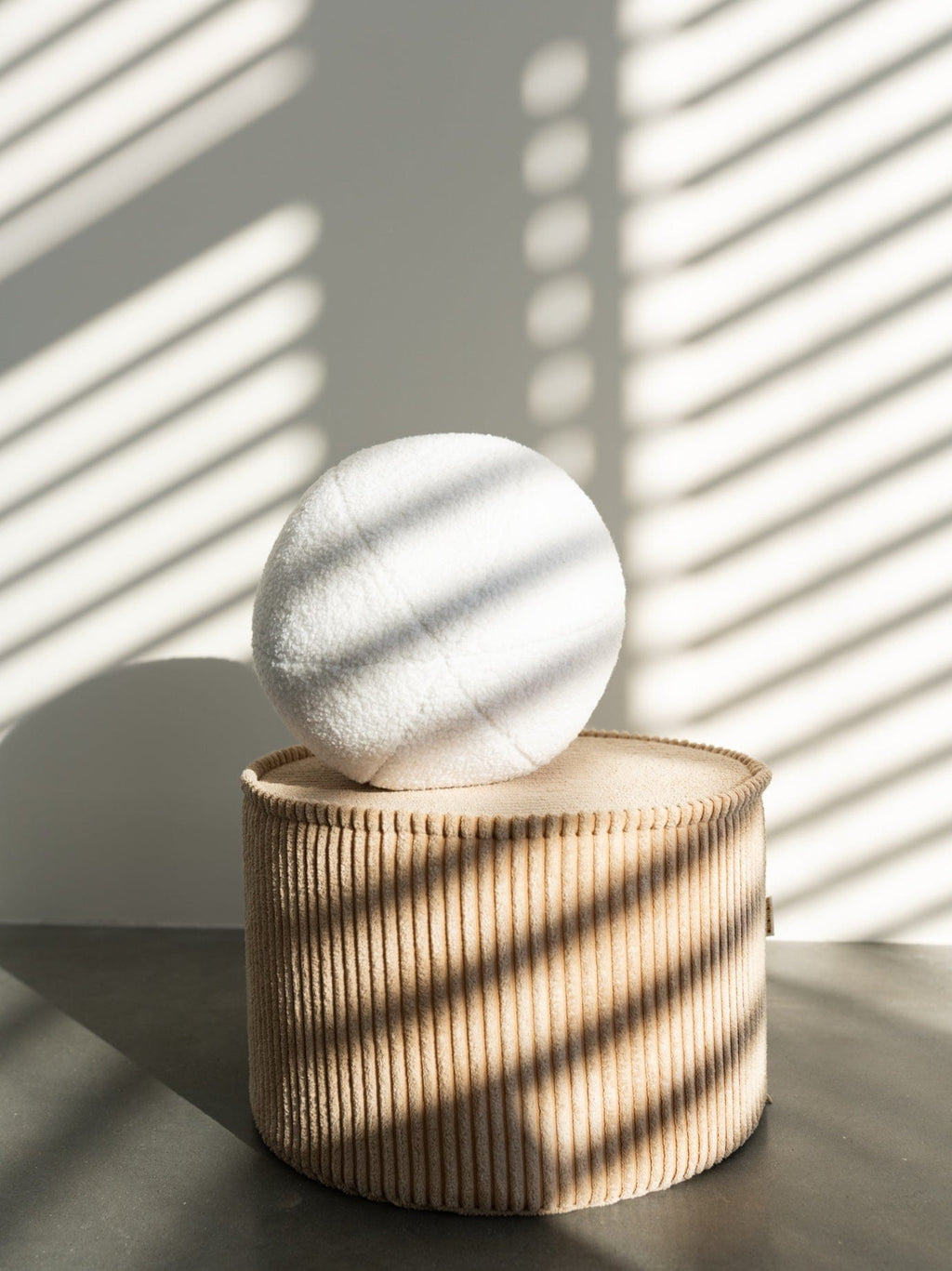 Petit Pouf Enfant Beige