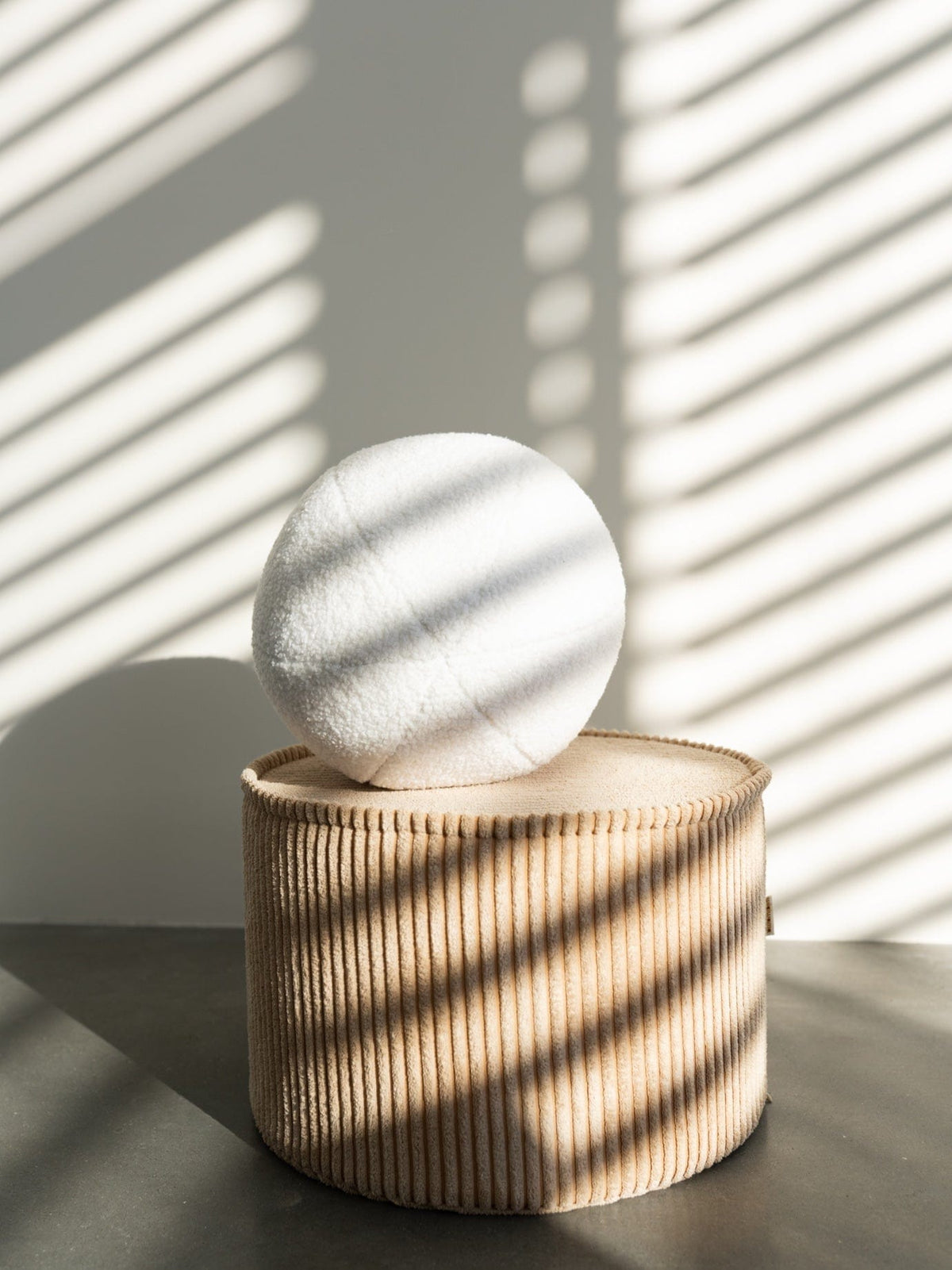 Petit Pouf Enfant Beige
