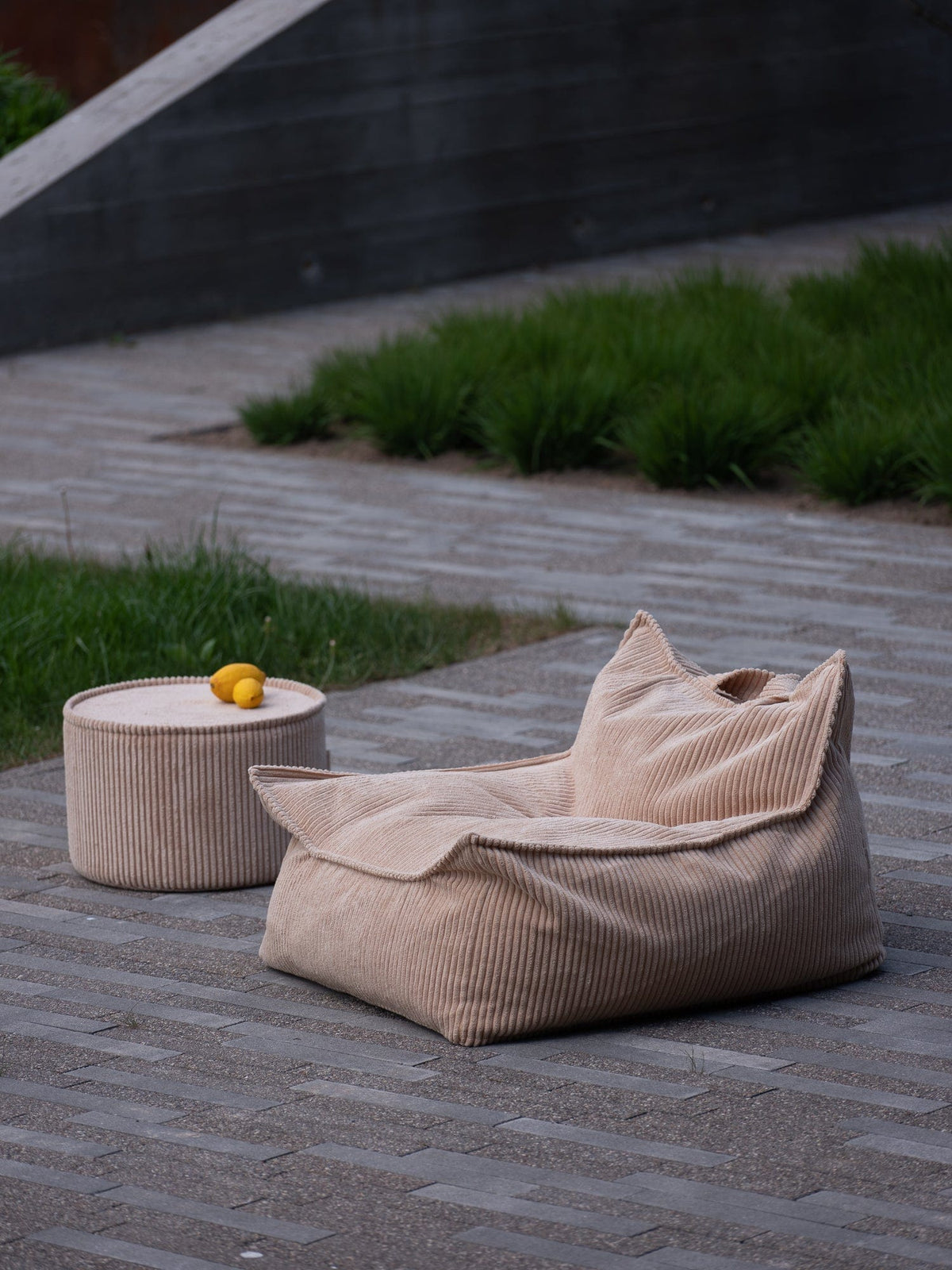 Petit Pouf Enfant Beige