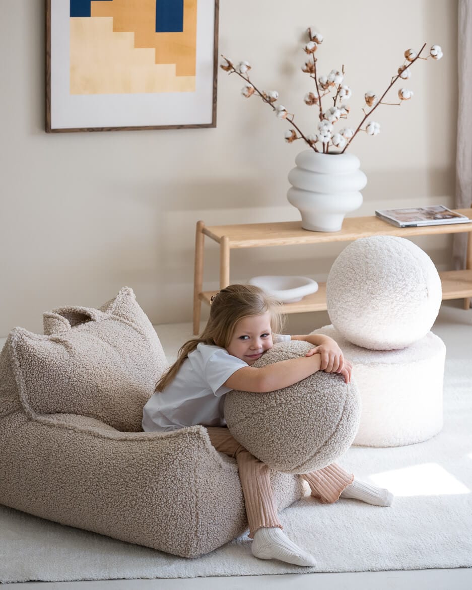 Petit Pouf Enfant - Blanc