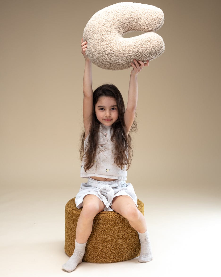Petit Pouf Enfant - Moutarde