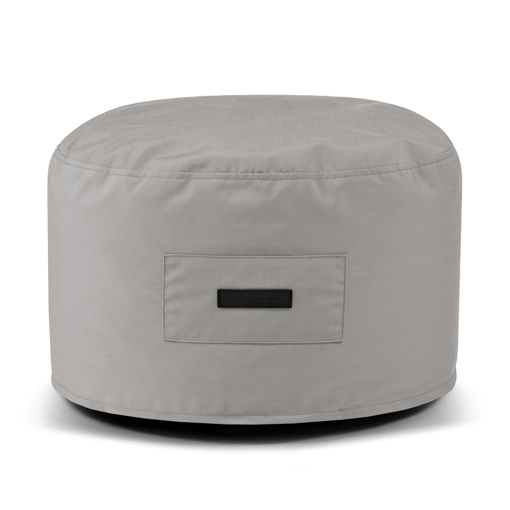 Petit Pouf Exterieur Gris Perle