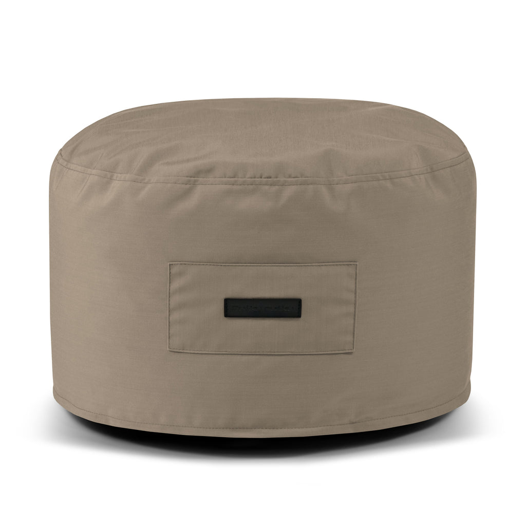 Petit Pouf Exterieur Marron Taupe