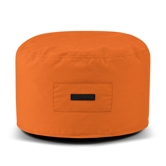 Petit Pouf Exterieur Orange Mandarine