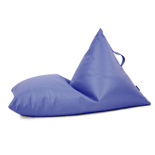 Petit Pouf Poire cuir Bleu de France Beaumont Concept