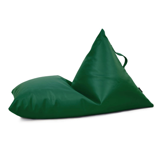 Petit Pouf Poire cuir Vert Fôret Beaumont Concept