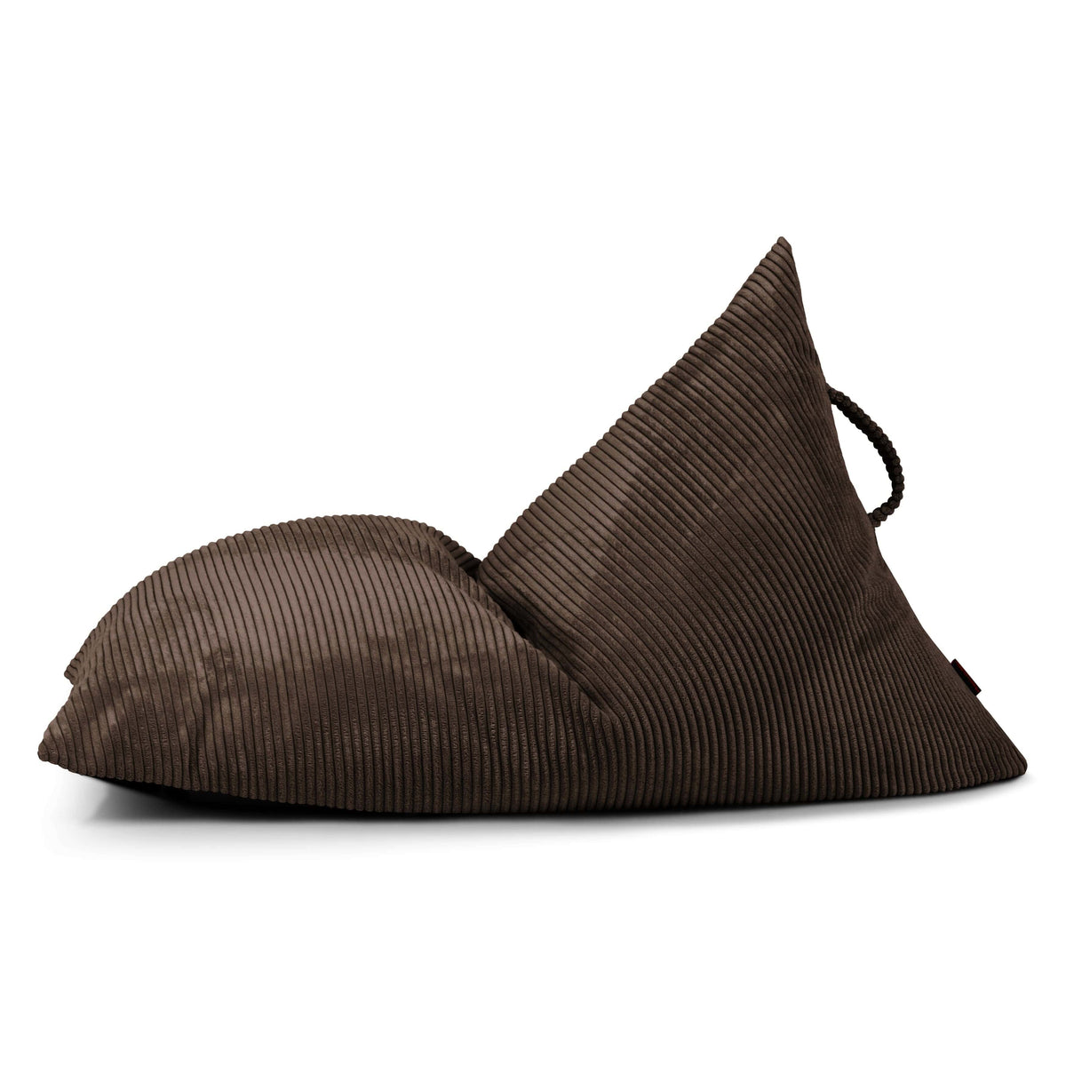 Petit Pouf Poire en velours côtelé Marron Chocolat Beaumont Concept