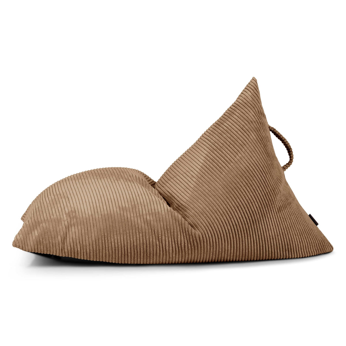 Petit Pouf Poire en velours côtelé Marron Noisette Beaumont Concept