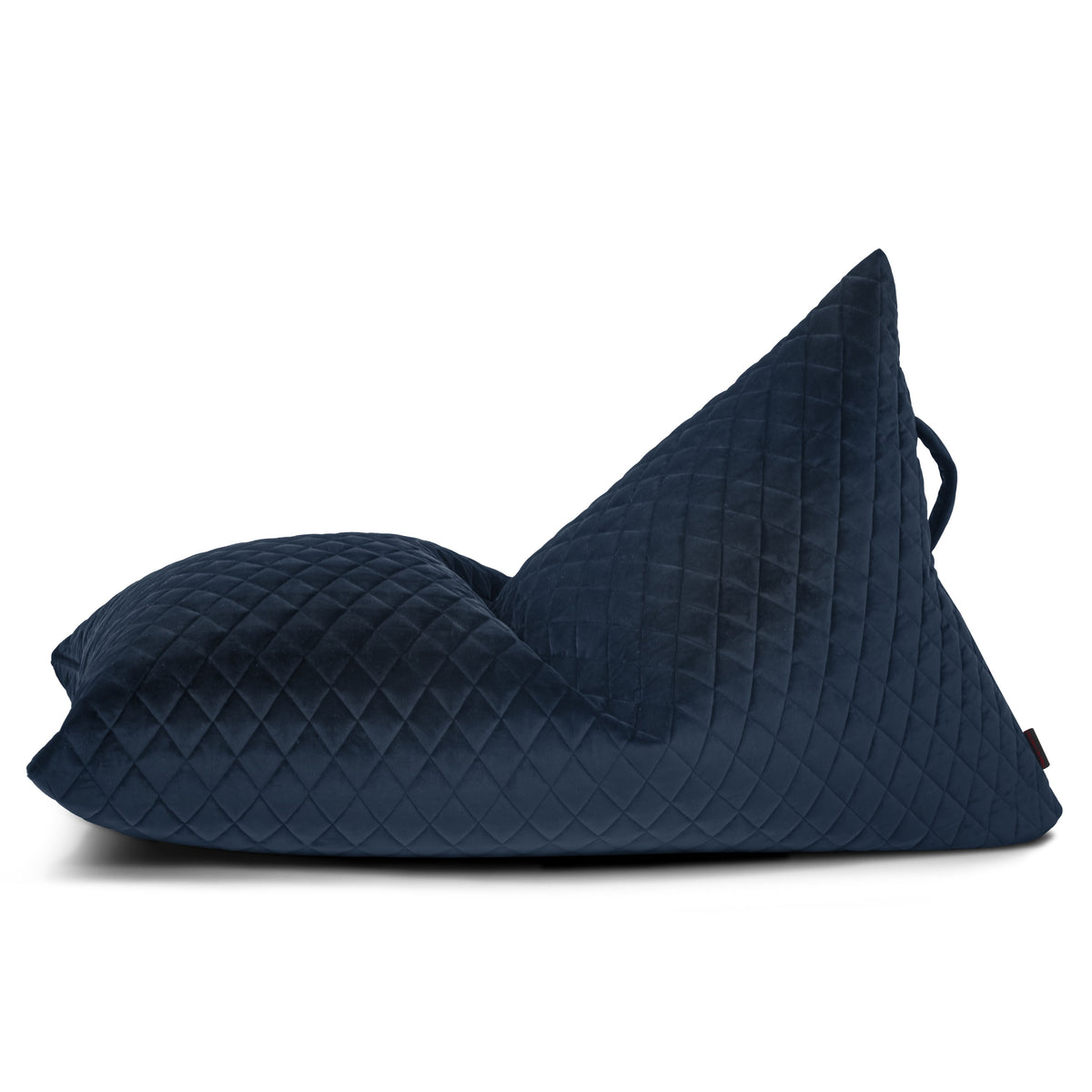 Petit Pouf Poire en velours royal Bleu Marine Beaumont Concept