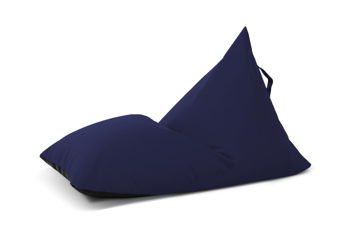 Petit Pouf Poire Exterieur Bleu Marine Beaumont Concept