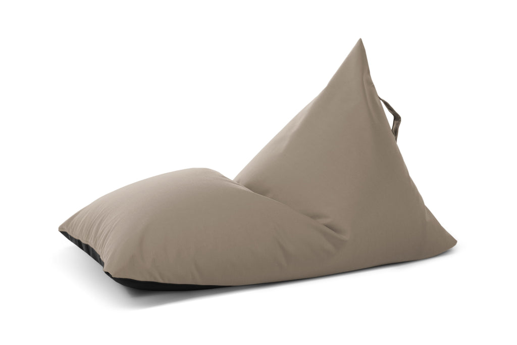 Petit Pouf Poire Exterieur Marron Taupe Beaumont Concept