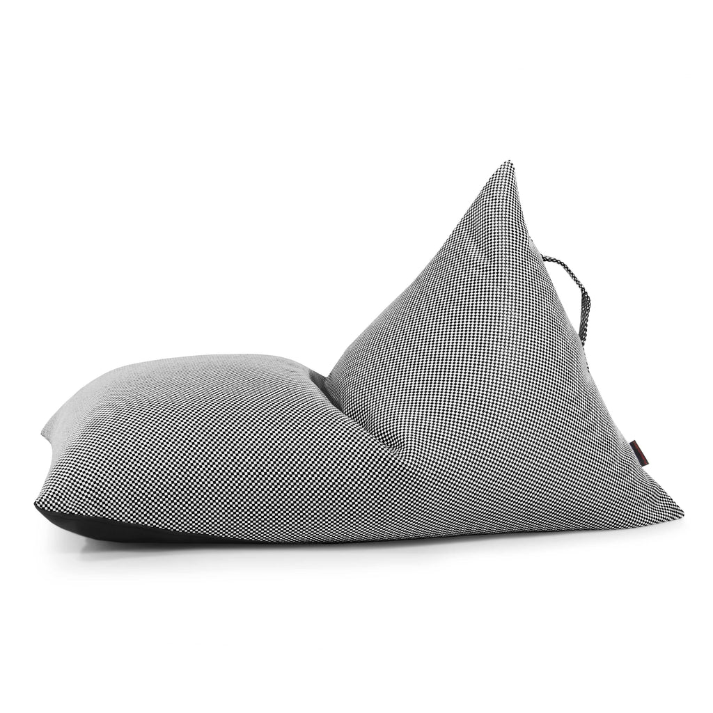 Petit Pouf Poire Piscine Noir et Blanc Beaumont Concept