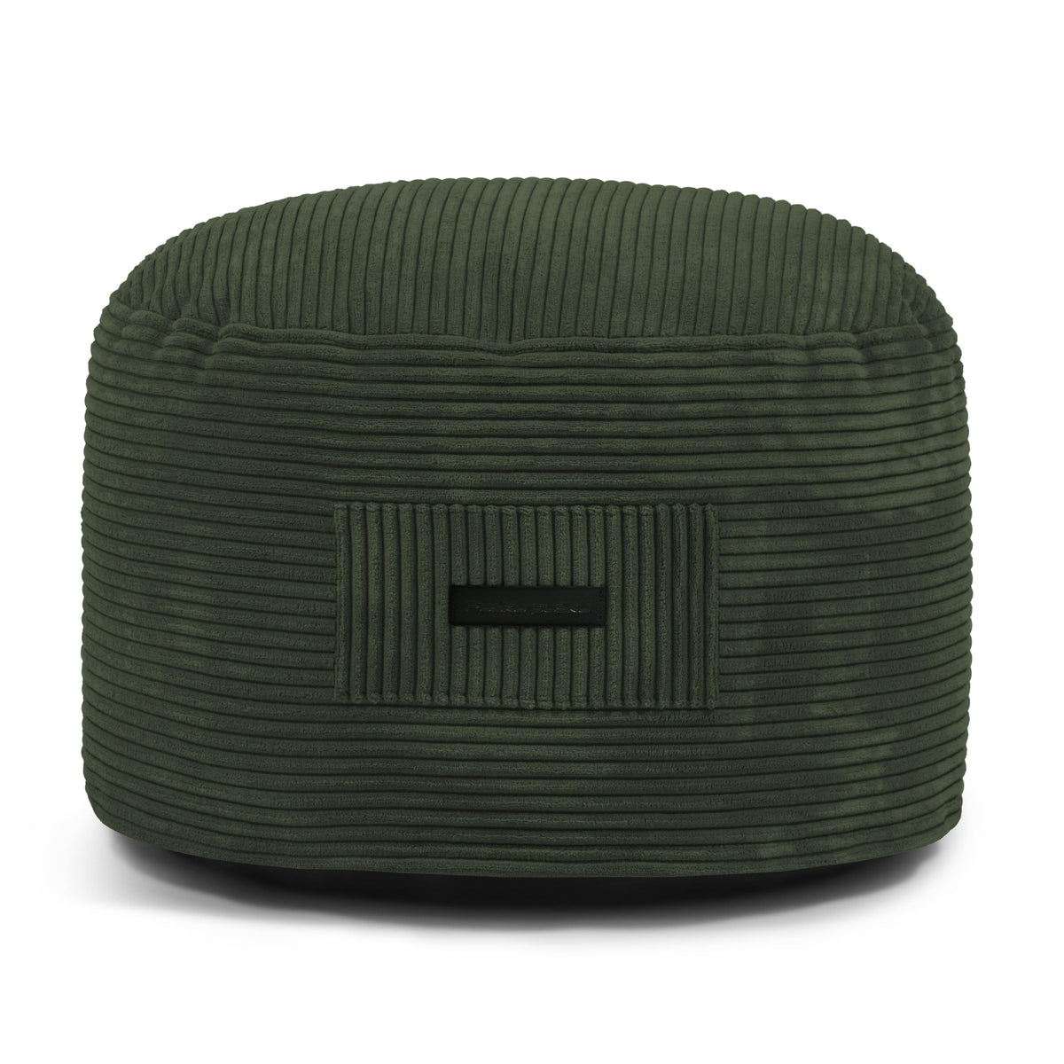 Petit Pouf Velours Cotelé Vert Forêt