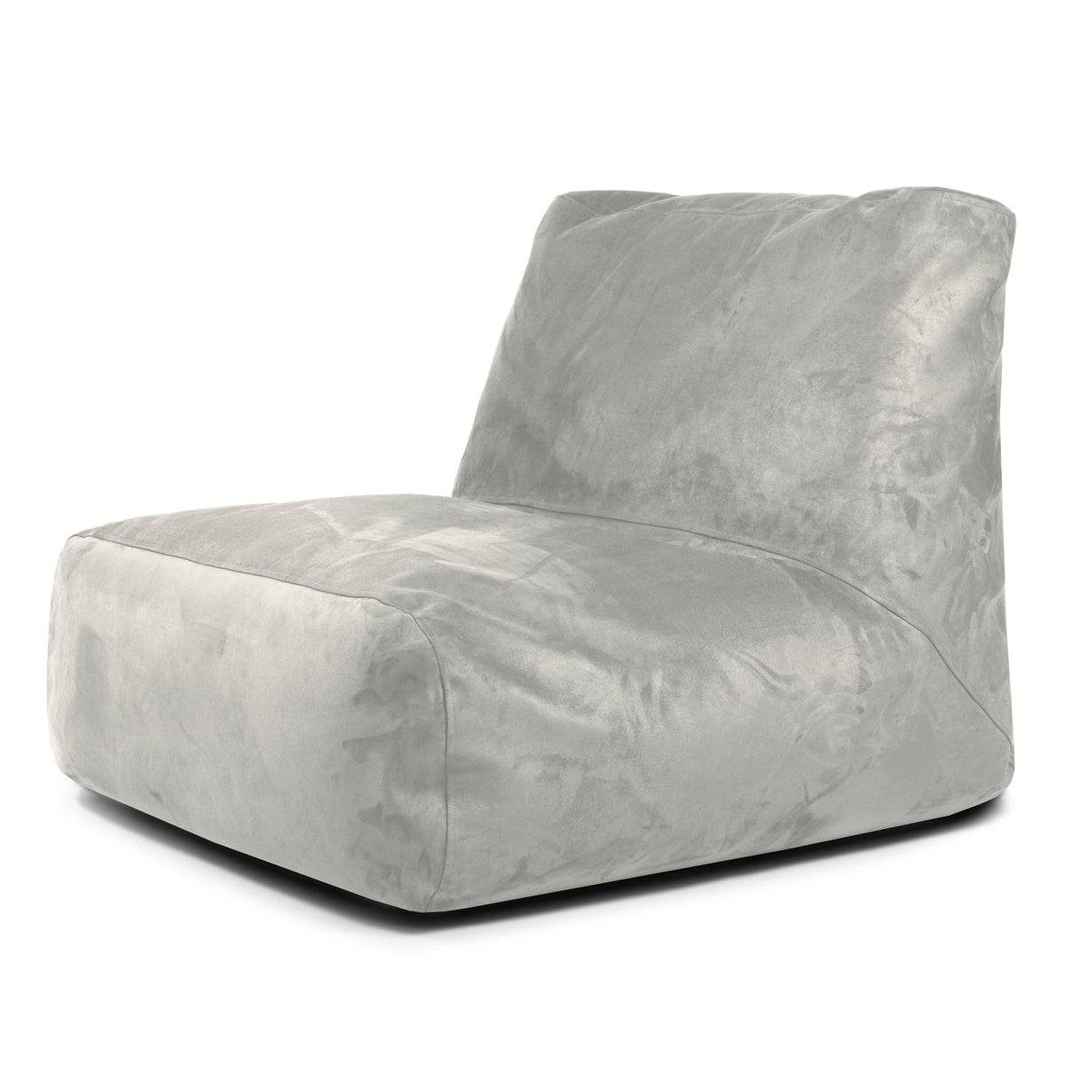 Pouf 2 places en Suede Gris Perle