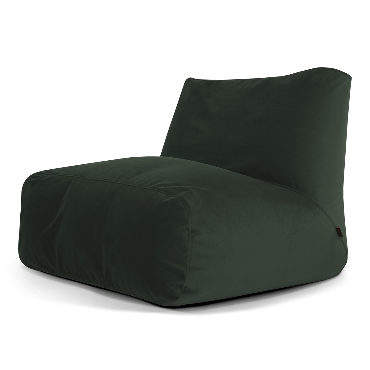 Pouf 2 places en Velours Vert Forêt