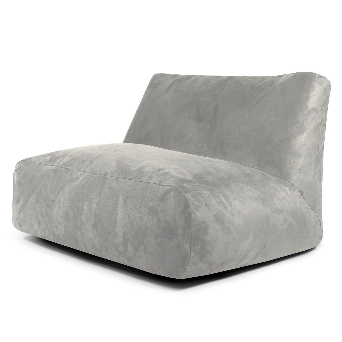 Pouf 2 places Géant en Suede Gris Perle