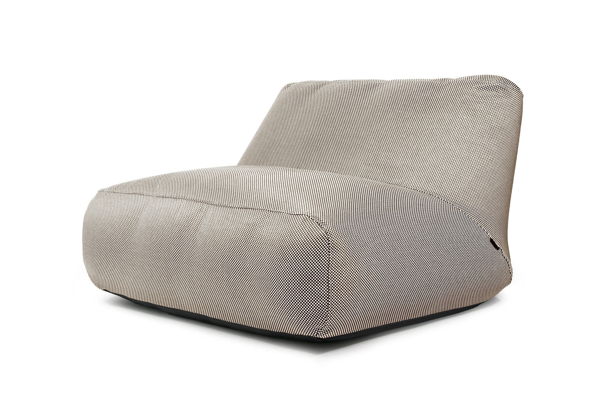 Pouf 2 places Géant pour Piscine Marron Chocolat
