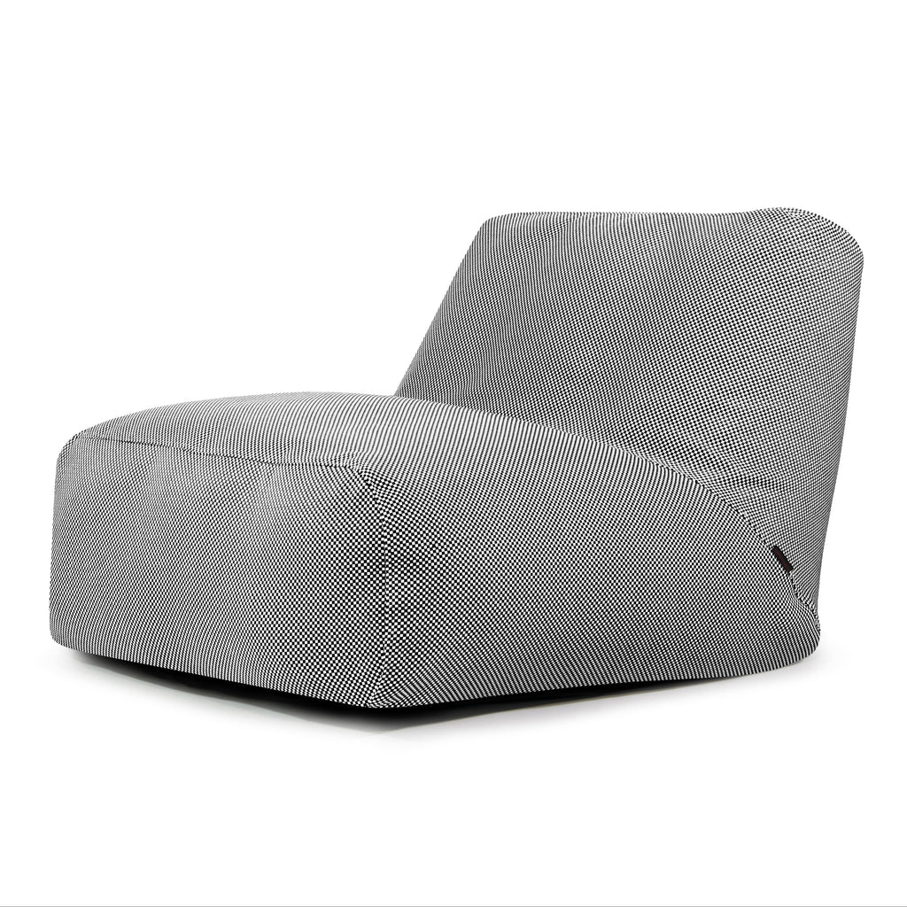 Pouf 2 places pour Piscine Noir et Blanc