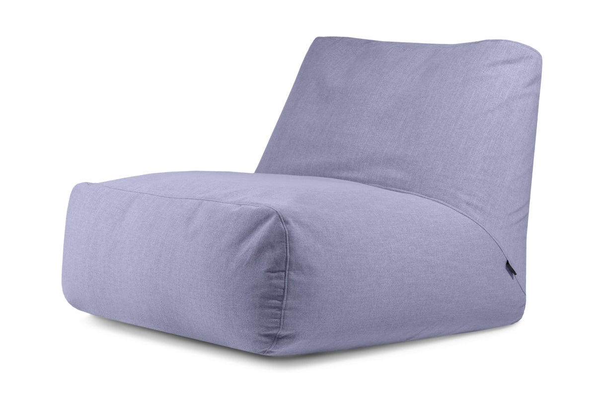 Pouf 2 places pour Salon Bleu Ardoise