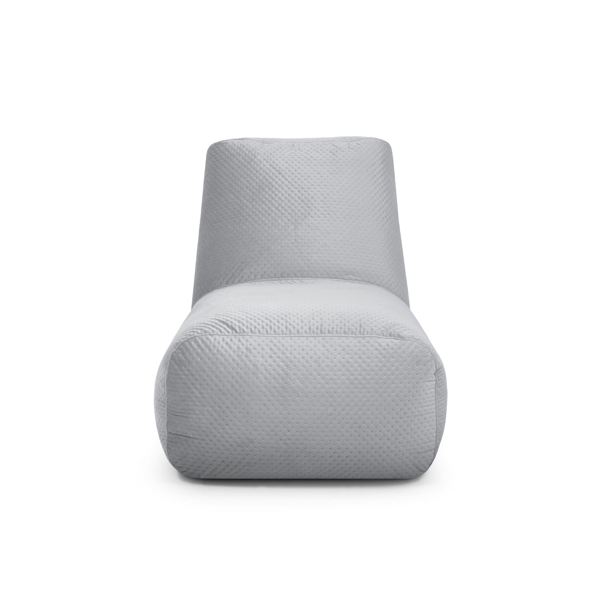 Pouf avec Dossier en Velours Capitonné