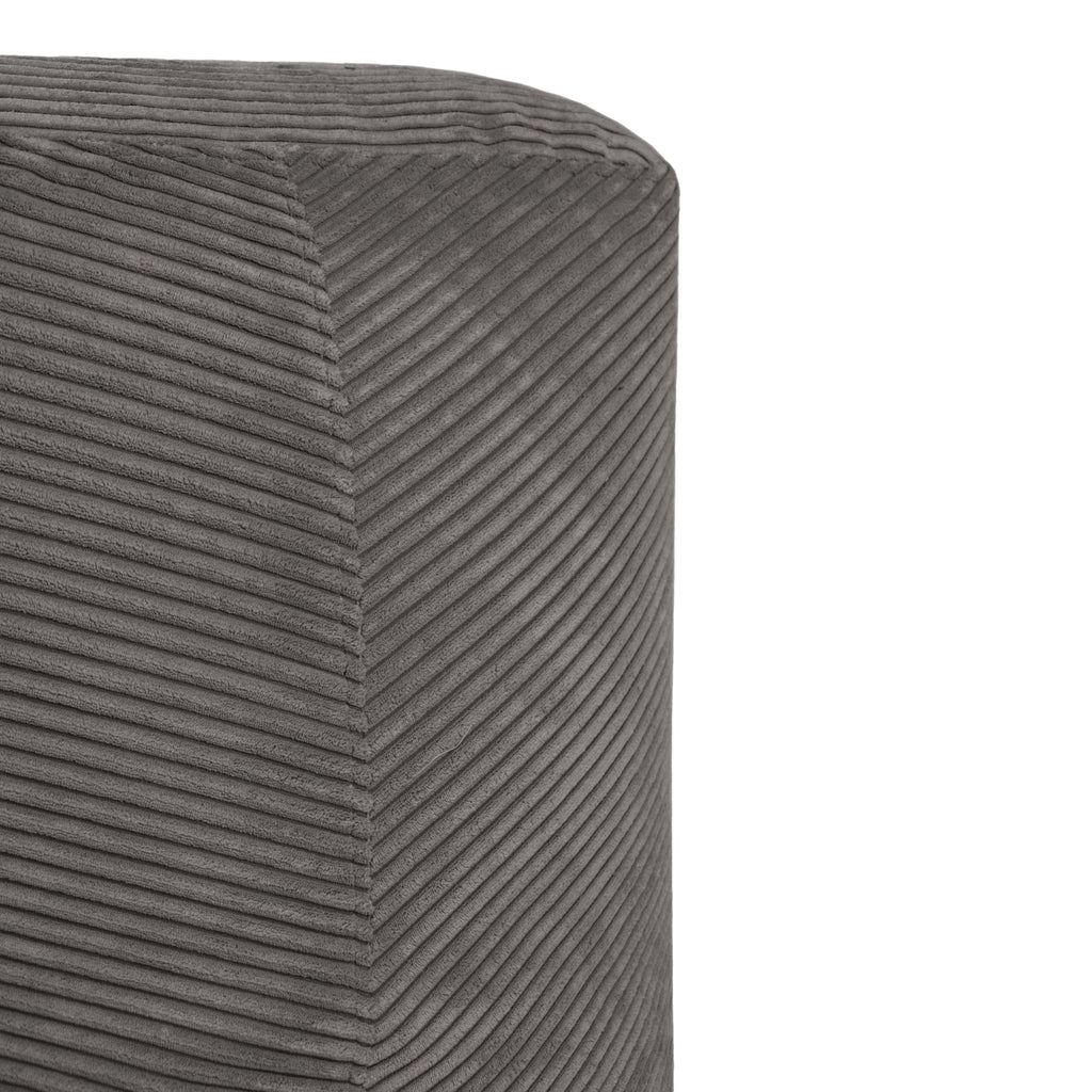 Pouf avec Dossier en Velours Côtelé