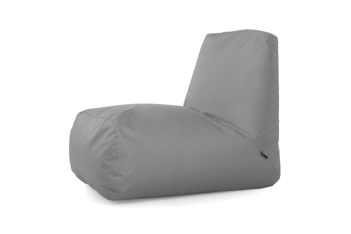 Pouf avec Dossier pour Chambre Gris Perle
