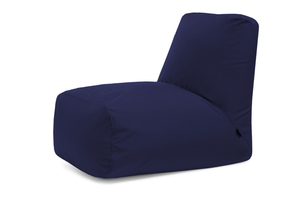 Pouf avec Dossier pour Extérieur Bleu Marine