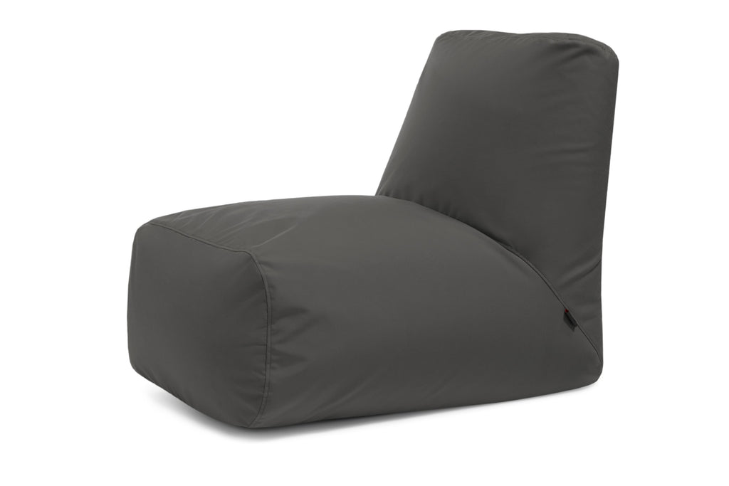 Pouf avec Dossier pour Extérieur Gris Anthracite