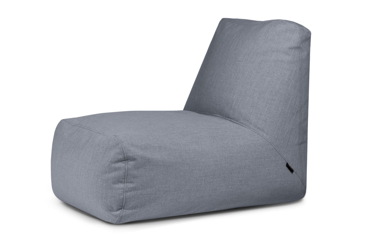 Pouf avec Dossier pour Salon Gris Anthracite