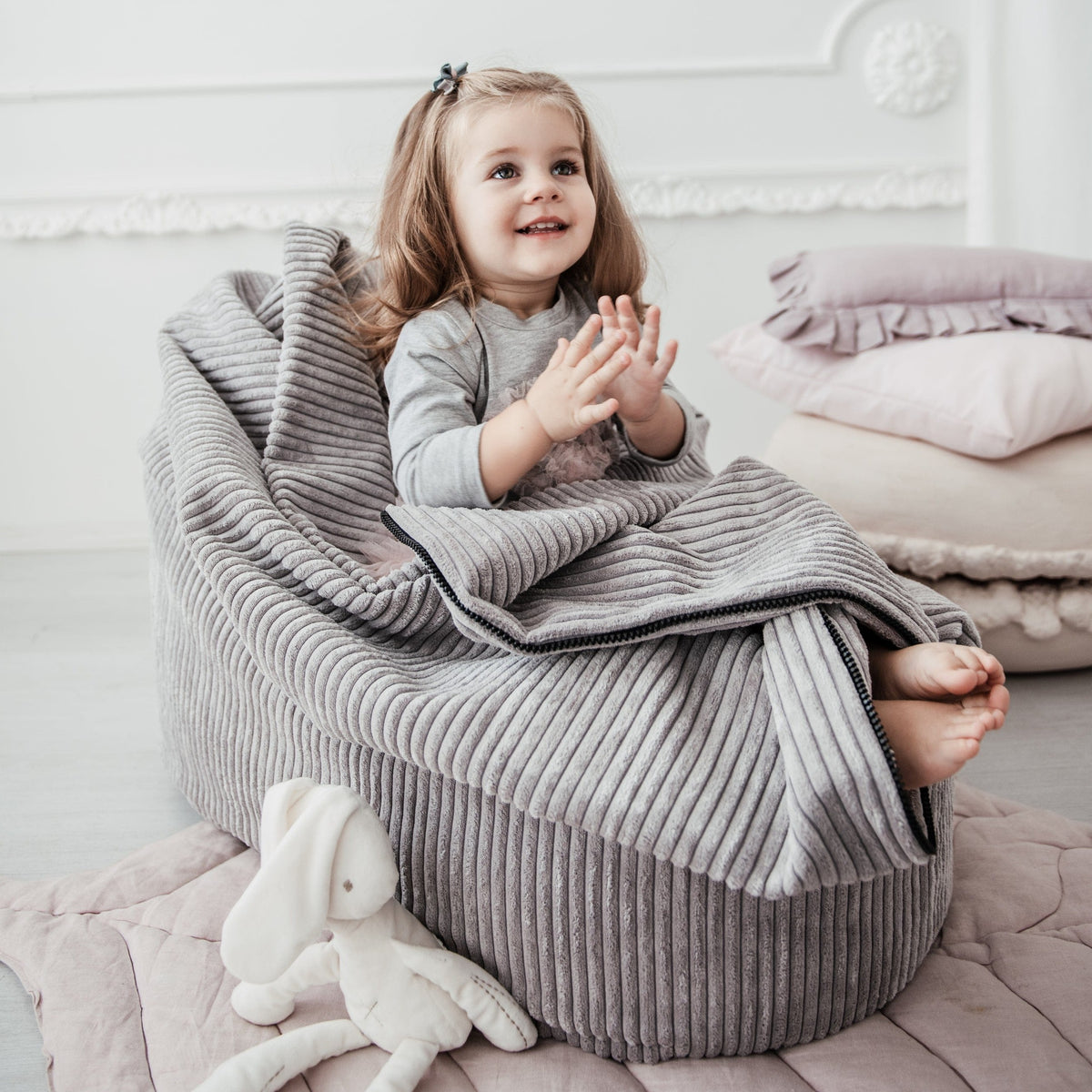 Pouf Bébé Velours Cotelé Pouf Français