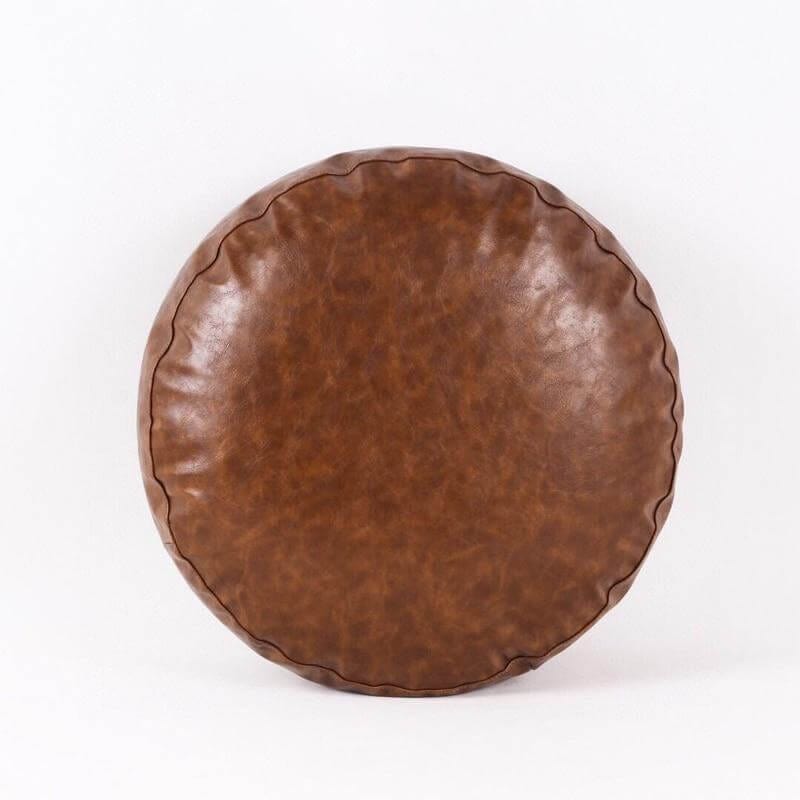 Pouf Berbere Cuir Marron