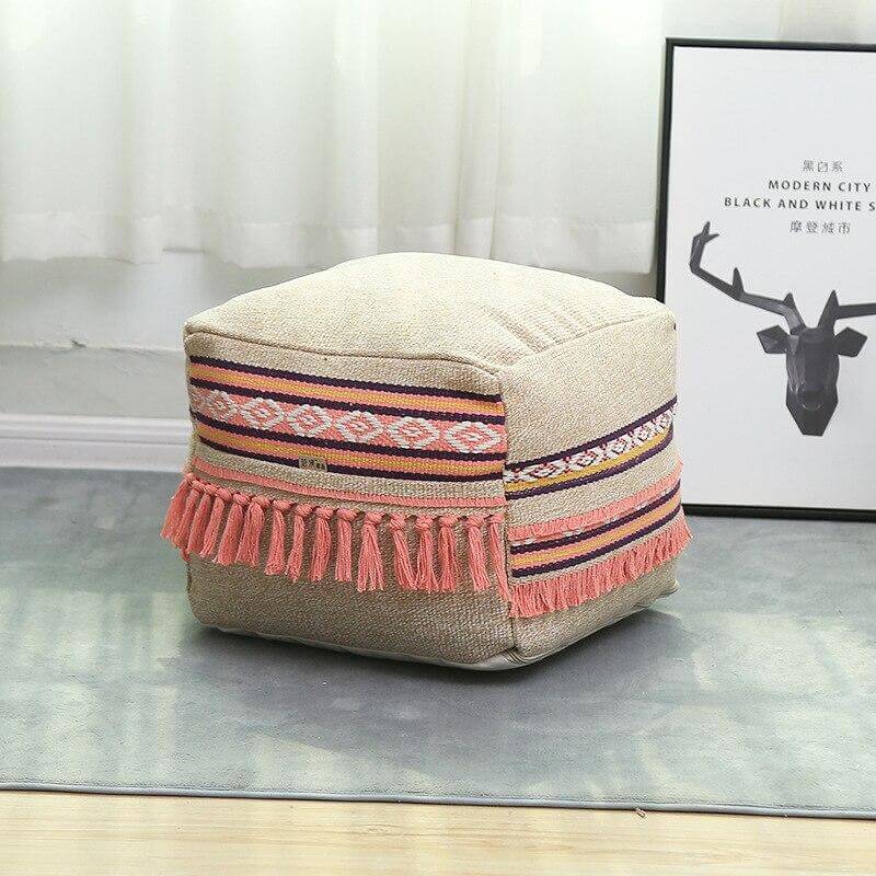 Pouf Berbère Handira Rose