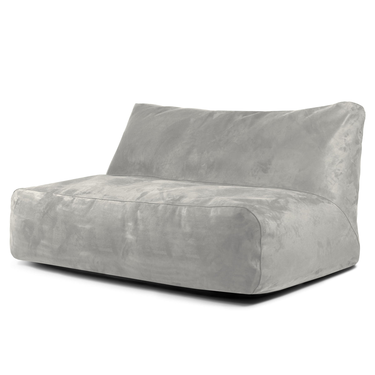 Pouf Canapé 3 places en Suede Gris Perle