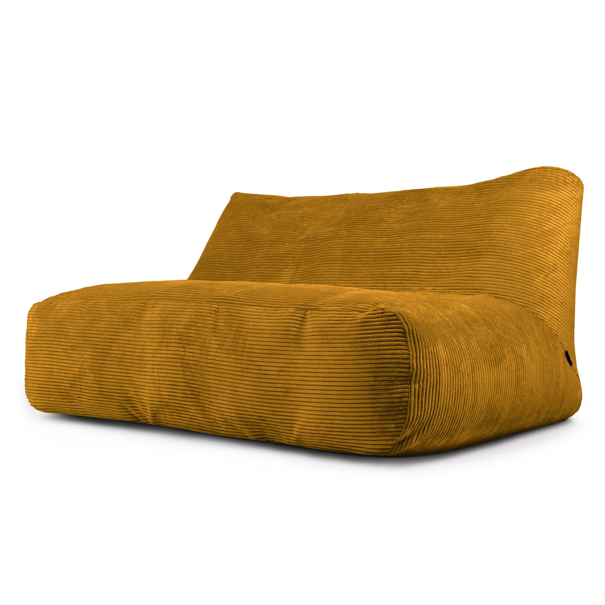 Pouf Canapé 3 places en Velours Côtelé Jaune Ocre