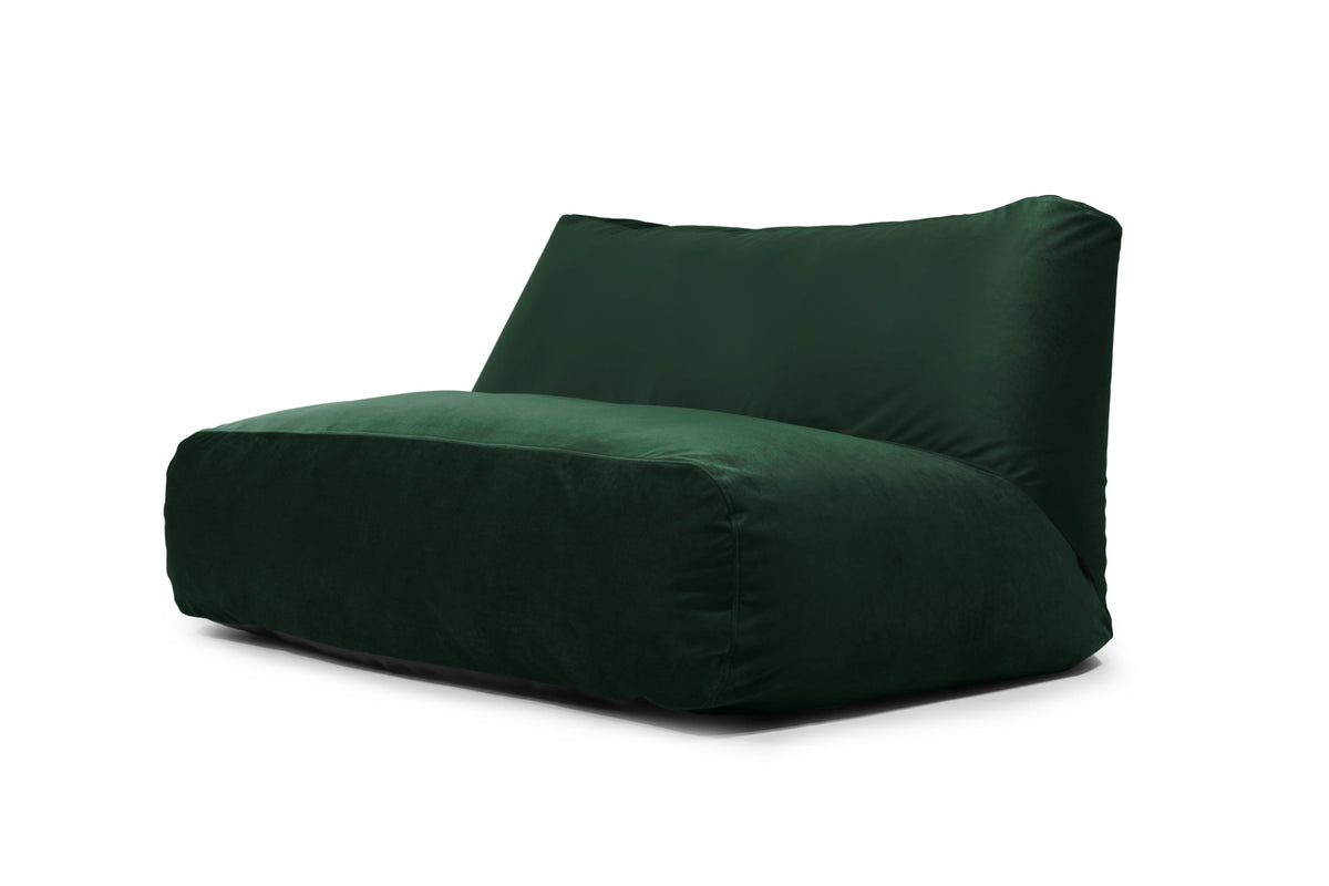 Pouf Canapé 3 places en Velours Vert Forêt