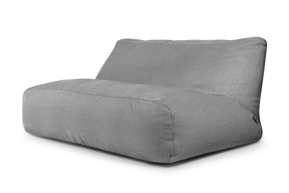 Pouf Canapé 3 places pour Piscine Noir et Blanc