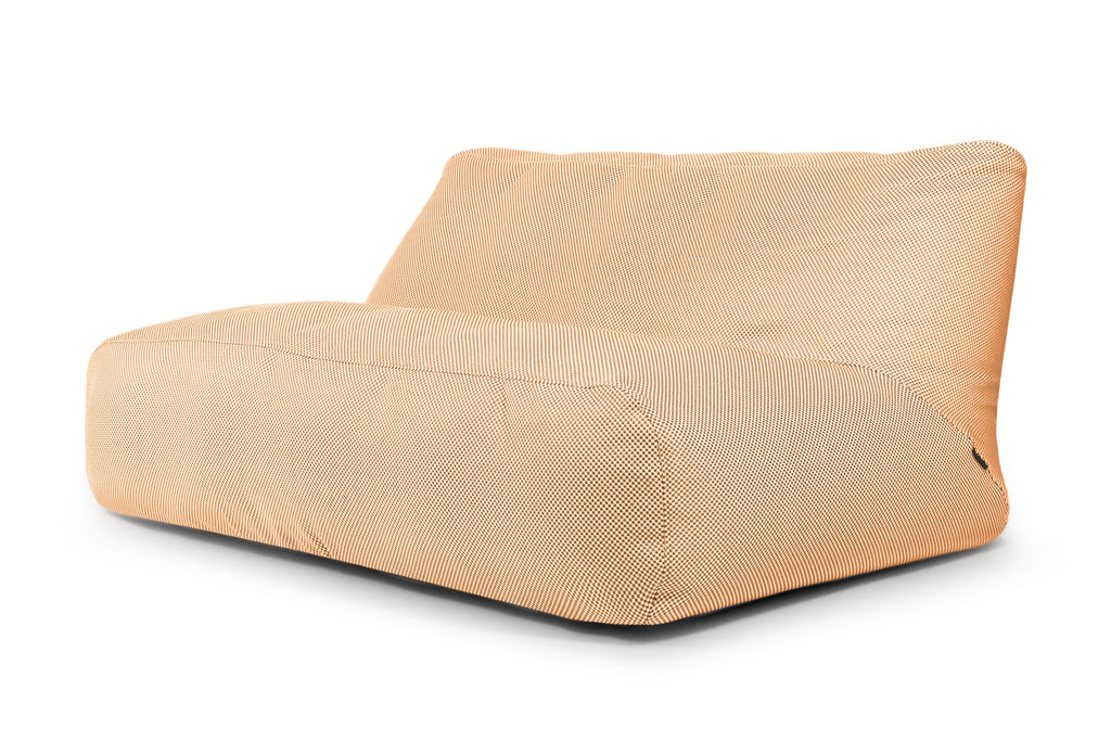 Pouf Canapé 3 places pour Piscine Orange Mandarine