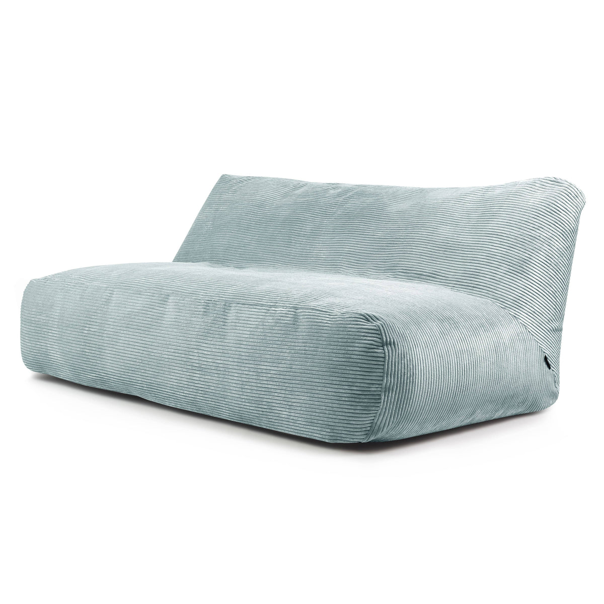 Pouf Canapé 4 places en Velours Côtelé Vert d'eau