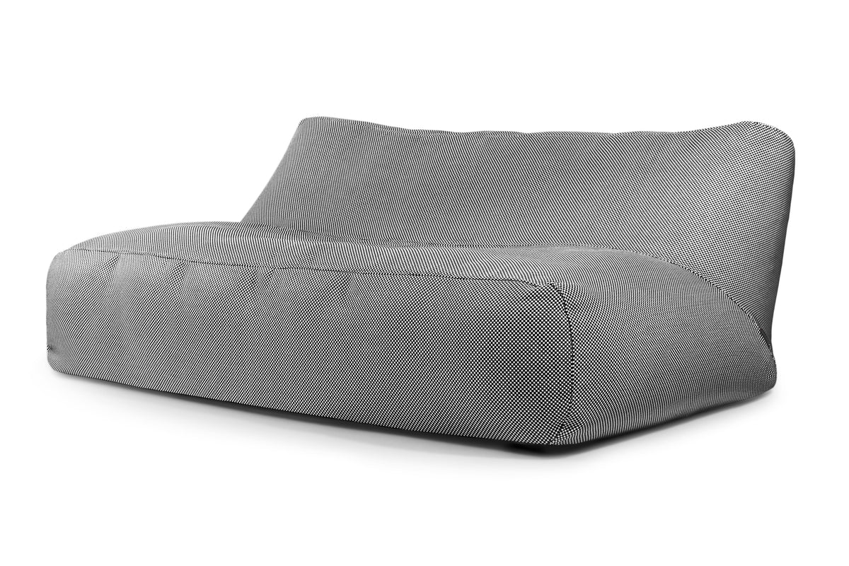 Pouf Canapé 4 places pour Piscine Noir et Blanc