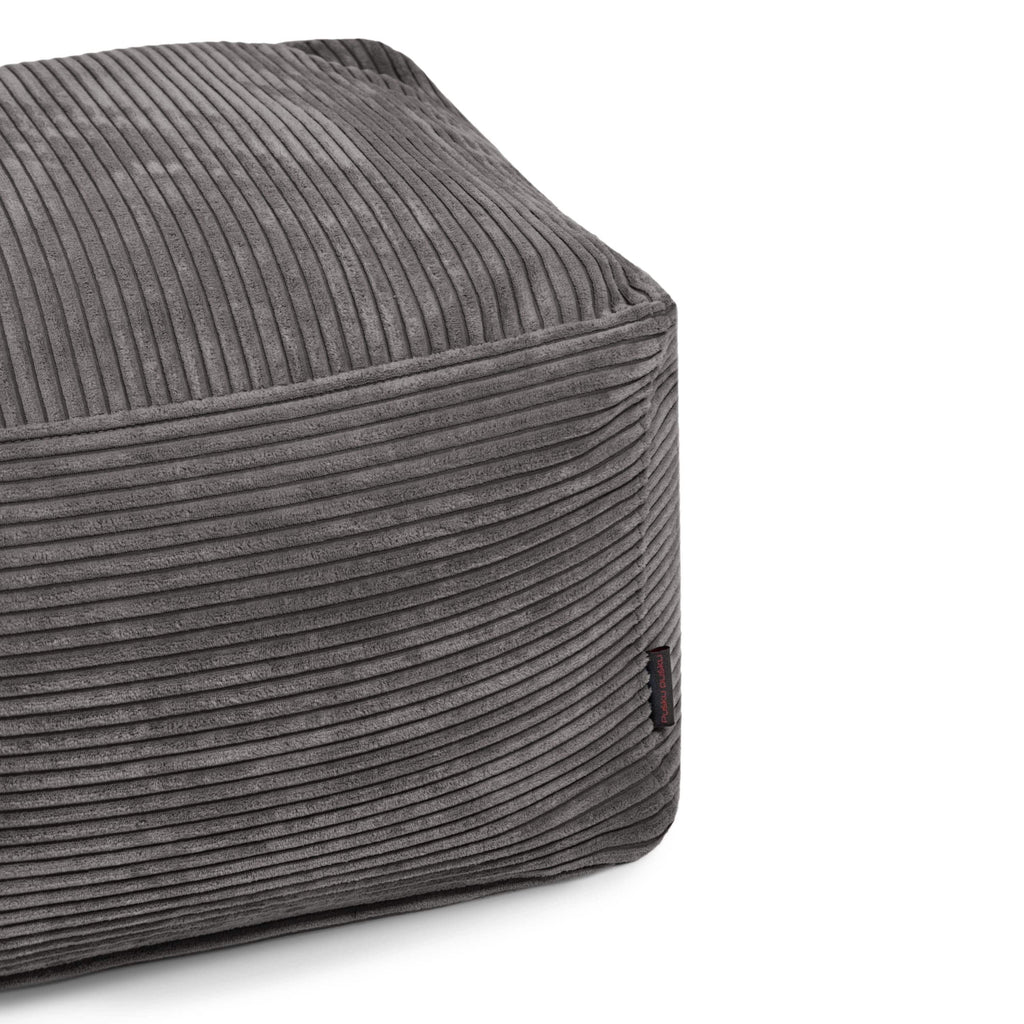 Pouf Carré en Velours Côtelé
