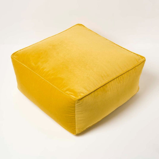 Pouf Carré Jaune