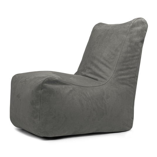 Pouf Chaise Suede Gris Anthracite