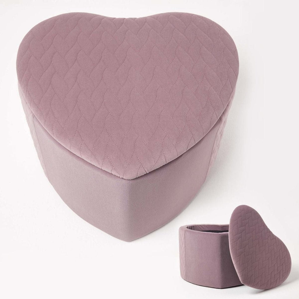 Pouf Coeur Rose