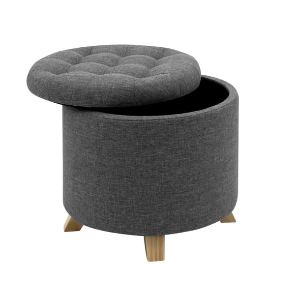 Pouf Coffre en Lin Pouf Coffre Pouf Français