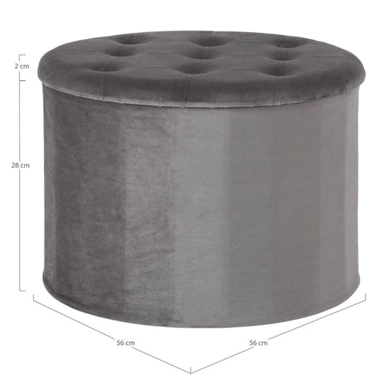 Pouf Coffre Gris