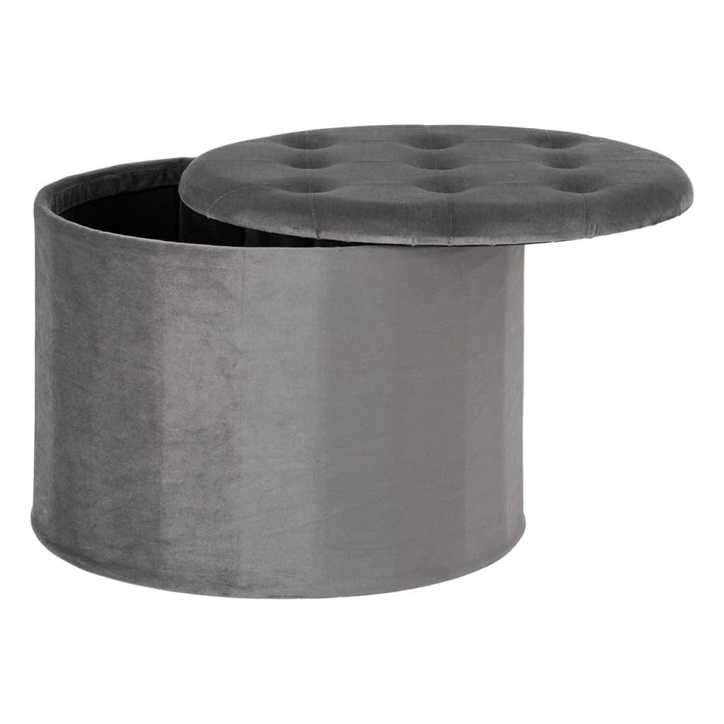 Pouf Coffre Gris