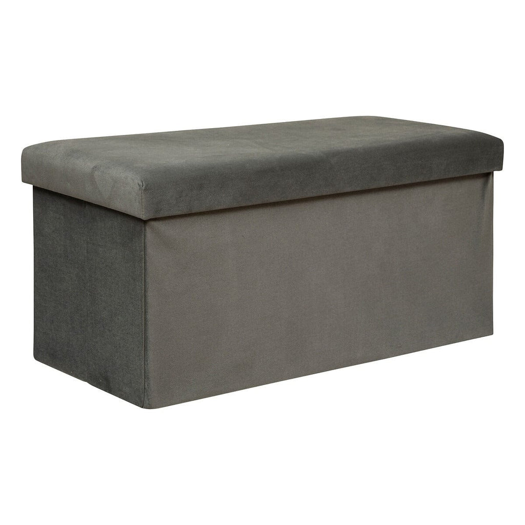 Pouf Coffre Pliable Gris Anthracite