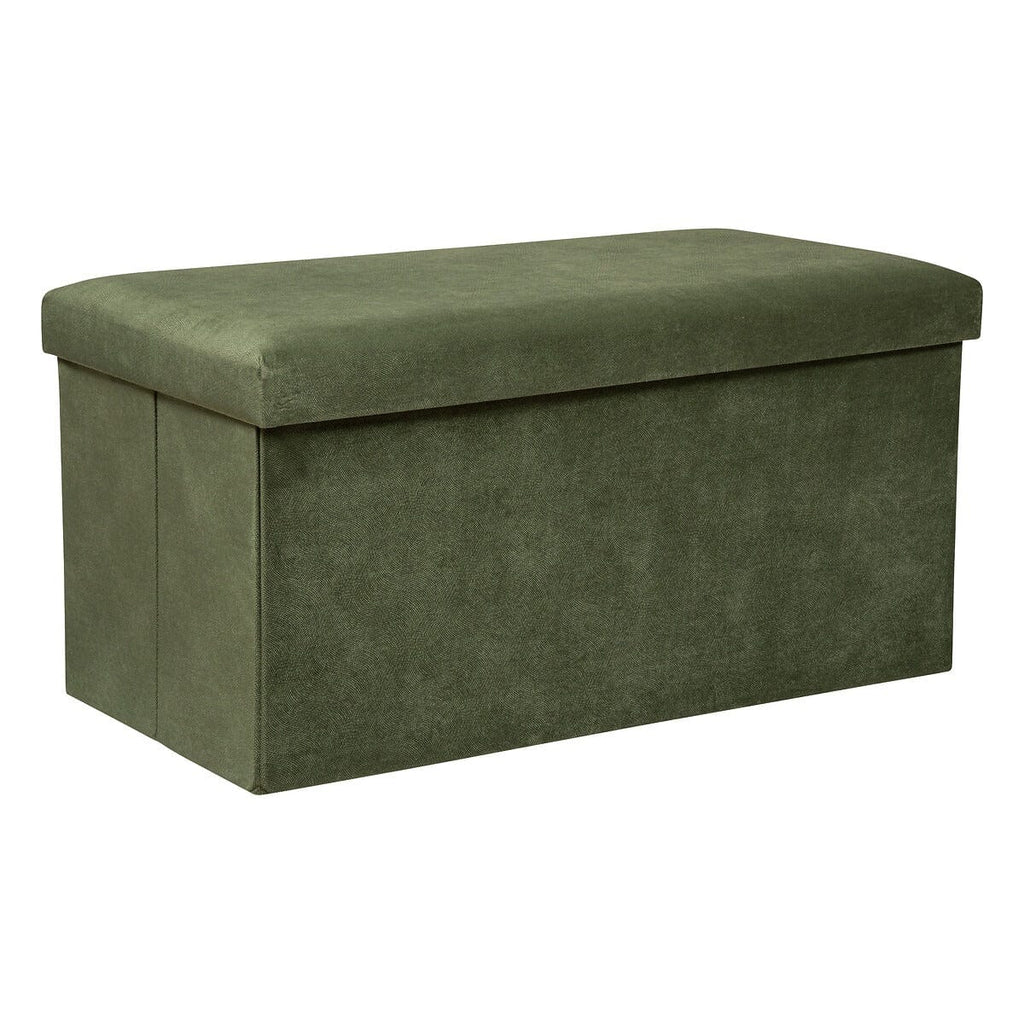 Pouf Coffre Pliable Vert Forêt